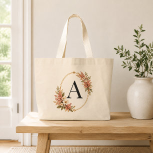 Sac à main géant personnalisé avec monogramme flor