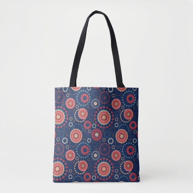 Sac à main géométrique bleu marine  (Devant)