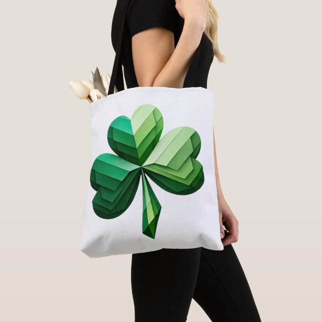 Sac à main géométrique Trèfle de la Saint-Patrick (De près)