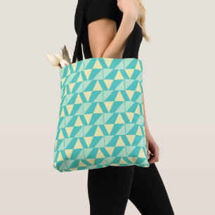 Sac à main géométrique turquoise et jaune