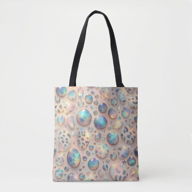 Sac à main girly et chic imprimé léopard opale (Devant)