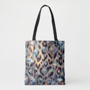 Sac à main girly et chic imprimé léopard opale