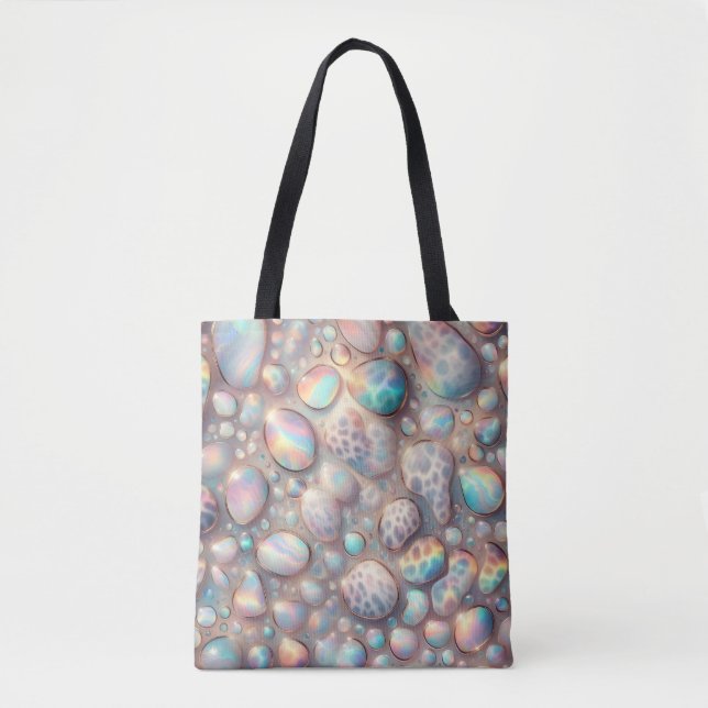 Sac à main girly et chic imprimé léopard opale (Devant)