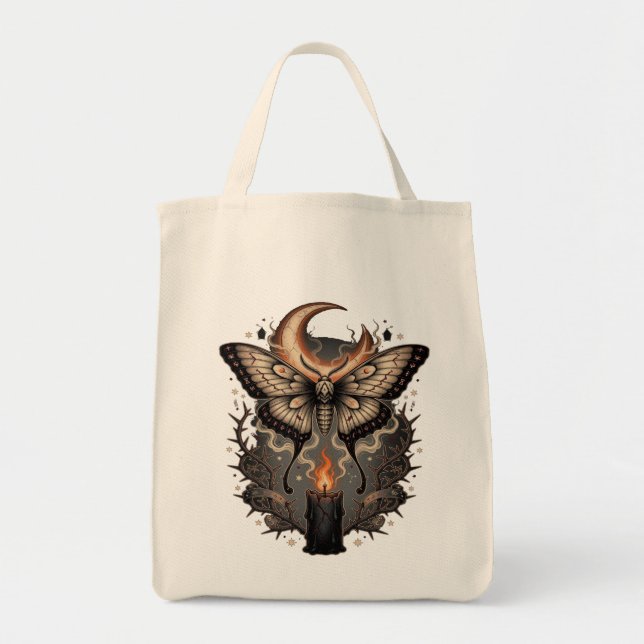 Sac à main gothique papillon de nuit lune Hallowee (Devant)