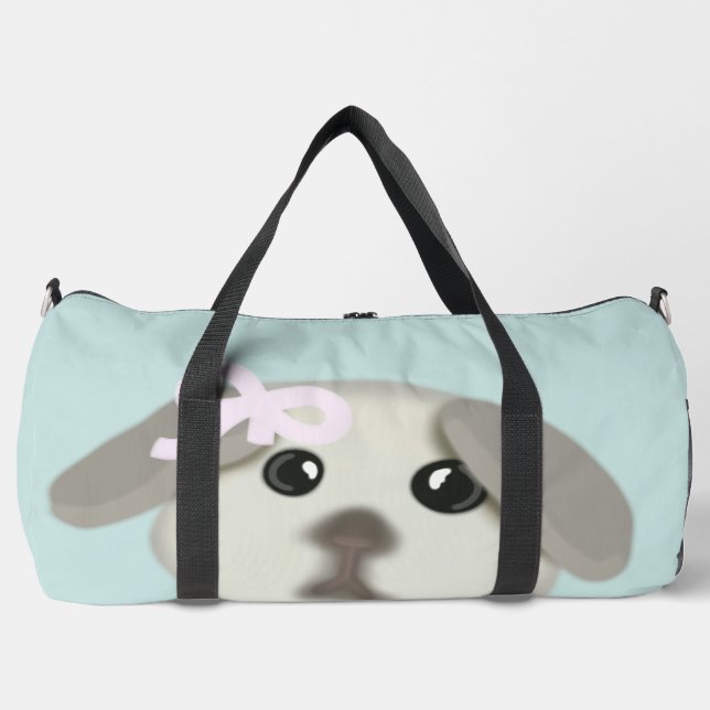 Sac à main grand format avec un chiot mignon et un (Recto)