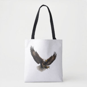 Sac à main graphique avec un aigle royal à tête bl