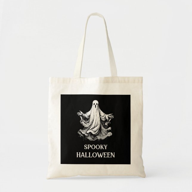 Sac à main Halloween effrayant avec fantôme (Devant)
