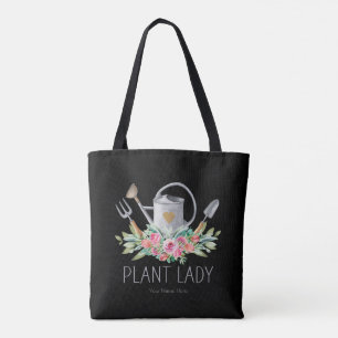 Sac à main humour de jardinier aquarelle boho dame