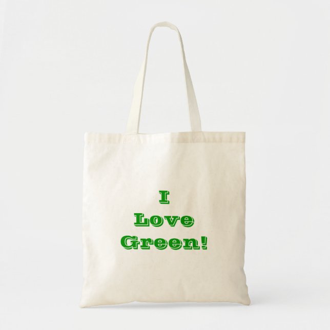 Sac à main I Love Green (Devant)