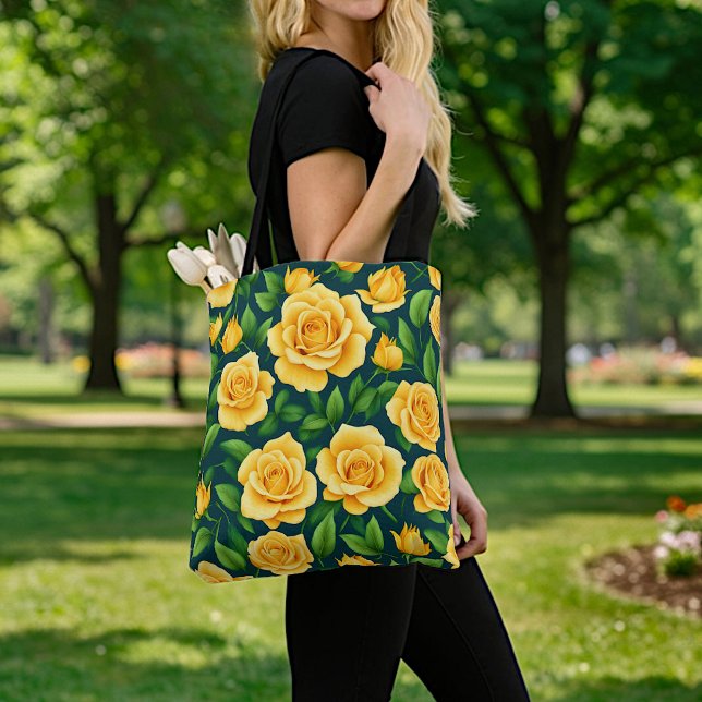 Sac à main Image de roses jaunes n° 2 (Créateur téléchargé)