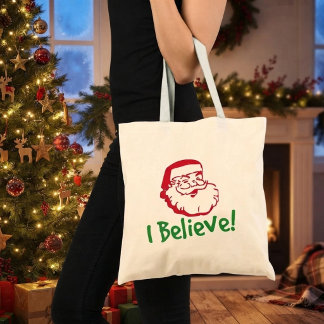 Sac à main « Je crois au Père Noël »