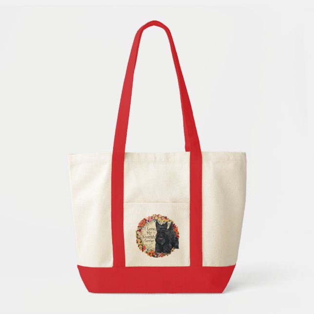 Sac à main joyeux Terrier Écossais (Devant)
