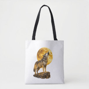 Sac à main Loup hurlant à la Lune