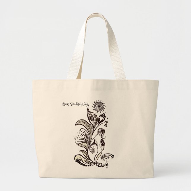 Sac à main mandala Soleil levant, Joie montante" (Devant)