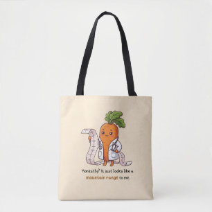 Sac à main médical drôle "Dr. Carrot ECG Montagne"