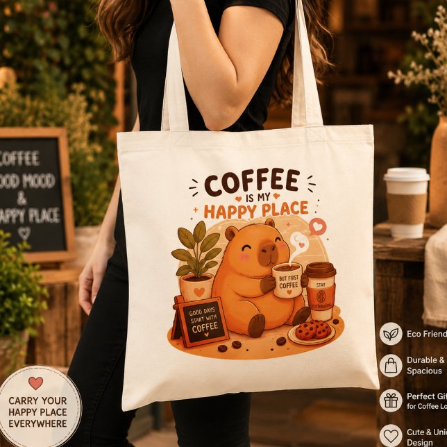 Sac à main mignon Capybara amateur de café | Le ca (Créateur téléchargé)