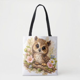 Sac à main mignon hibou nature floral