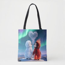 Sac à main Mignon Manchot Feu et Glace Aurore Boré