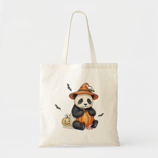 Sac à main mignon panda citrouille Halloween (Devant)