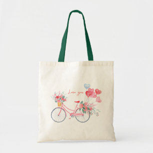 Sac à main minimaliste en aquarelle rose et rouge