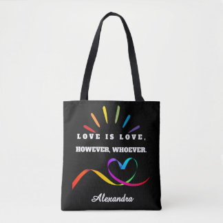 Sac à main minimaliste personnalisé « L'amour est