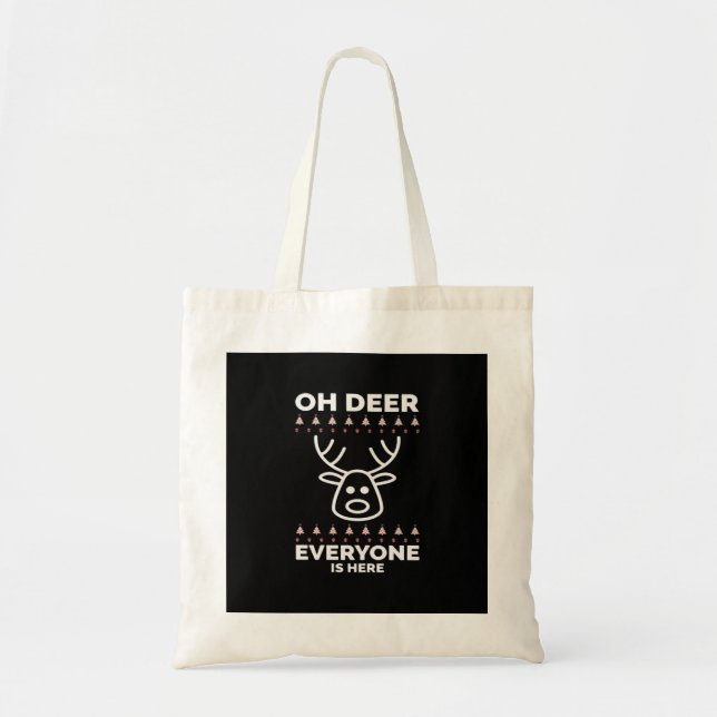 Sac à main moderne 'Oh cerf tout le monde est là' (Devant)