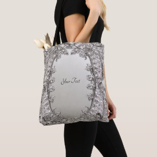 Sac à main moderne orné argenté
