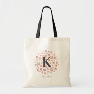 Sac à main monochrome moderne en or rose avec mono