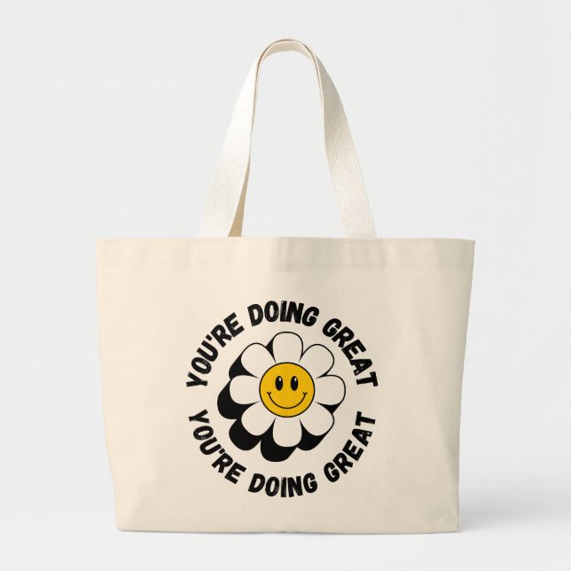 Sac à main motivant rétro Smiley - Vibration posit (Devant)