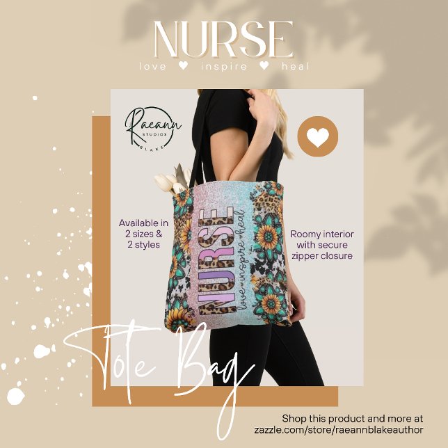 Sac à main Nurse Love Inspire Heal (Créateur téléchargé)