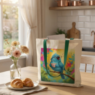 Sac à main oiseau bleu chantant mignon Amour de