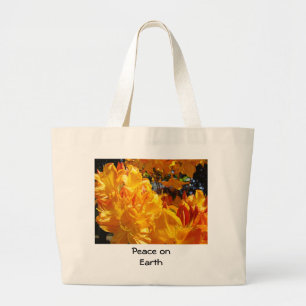 Sac à main Paix sur Terre Fleurs Rhodies Orange