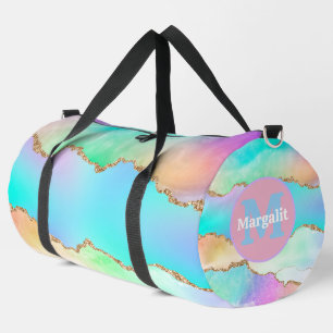 Sac à main pastel agate arc-en-ciel holographique