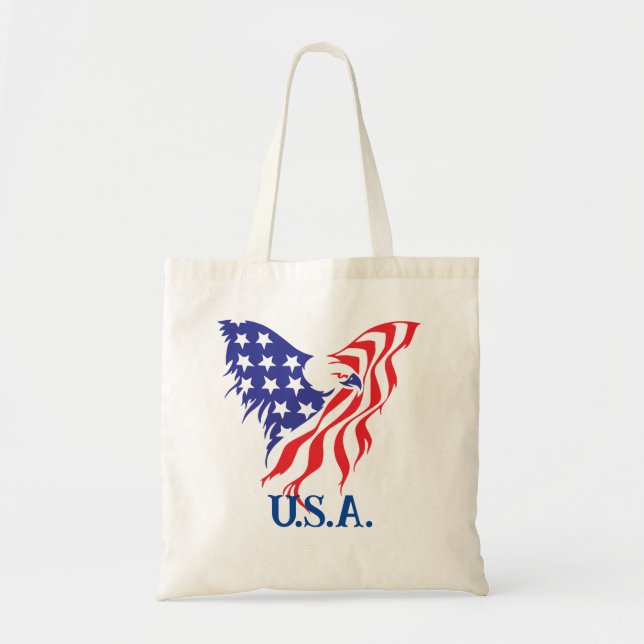 Sac à main patriotique "É.-U." Monogramme (Devant)
