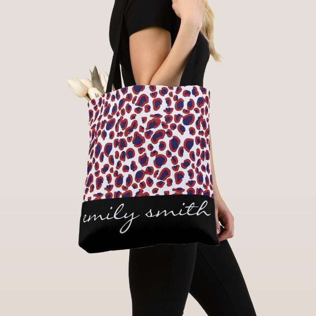 Sac à main personnalisé à motif léopard (De près)