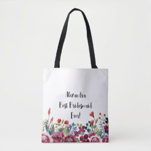 Sac à main personnalisé avec des fleurs 'Meilleure
