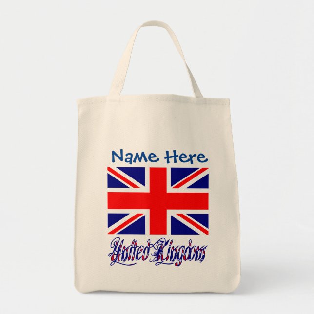 Sac à main personnalisé avec drapeau du Royaume-Un (Devant)
