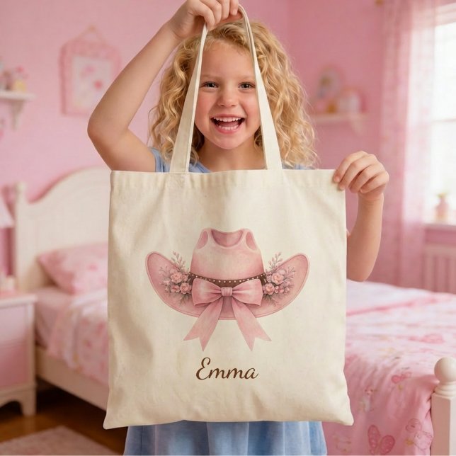 Sac à main personnalisé avec nom et chapeau de cow (Créateur téléchargé)