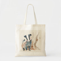 Sac à main personnalisé en bois avec blaireau