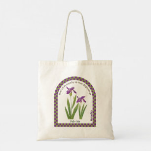 Sac à main personnalisé Fleur de naissance de févr