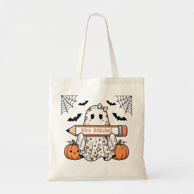 Sac à main personnalisé Halloween fantôme mignon e (Devant)