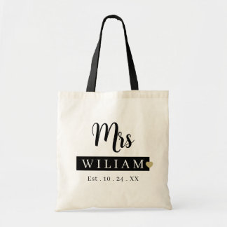 Sac à main personnalisé Mme Nom de famille Année d