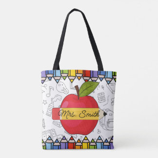 Sac à main personnalisé pour enseignant Apple Big