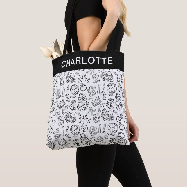Sac à main personnalisé pour enseignant d'école en (De près)