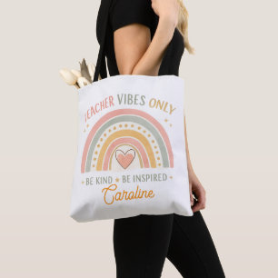 Sac à main personnalisé pour enseignant 'Vibes d'e