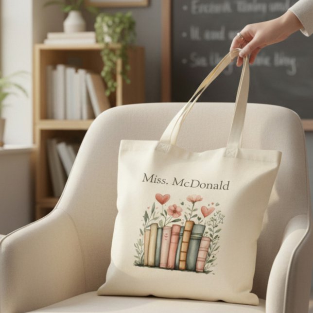 Sac à main personnalisé pour enseignante avec des  (Créateur téléchargé)