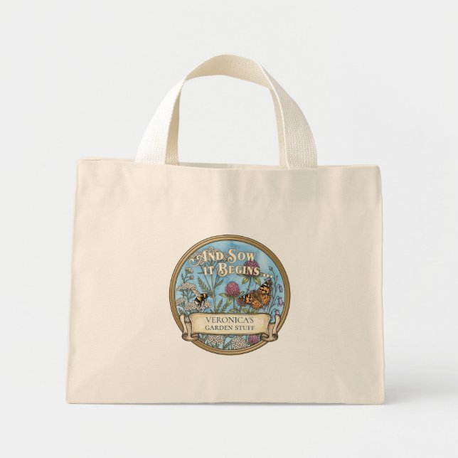Sac à main personnalisé pour jardin de pollinisate (Devant)