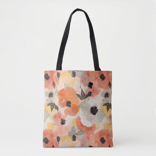 Sac à main Poppies Aquarelle Pastel (Devant)