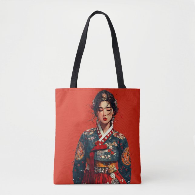 Sac à main portrait moderne Hanbok (Devant)