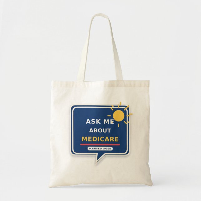 Sac À Main Pour Agent Agréé Medicare Demandez-Moi (Devant)